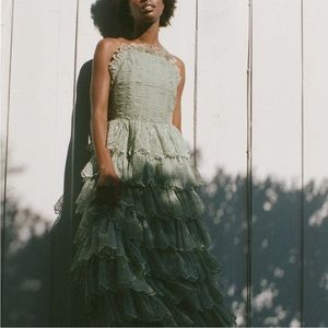 Doen Green Lace Maxi Dress